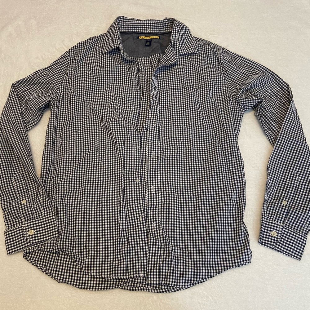 Prince & Fox Black and White Gingham Shirt Medium